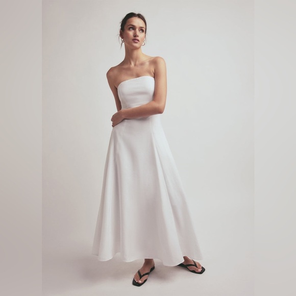 FAVORITE DAUGHTER The Favorite Linen Dress in White 8 - Picture 8 of 12